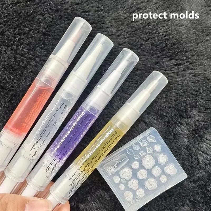 15g  Bloom Nutrition Oil Pen Fruit Floral Scented Nail Treatment Cuticle Protect Nail Molds Fragrance Nourish Skin Manicure Tool