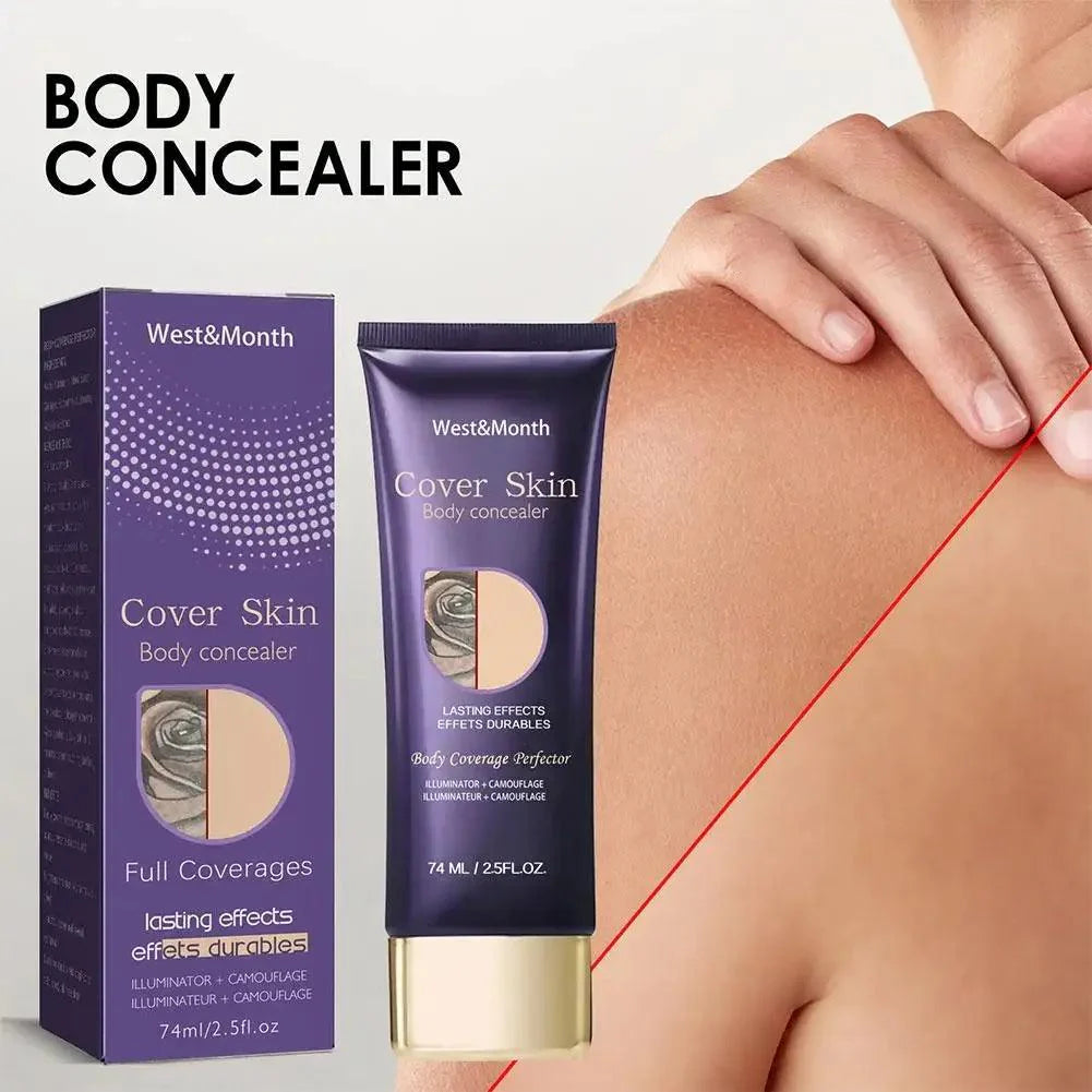 Natural Tattoo Concealer 74ml Full Coverage Tattoo Dark Circles Hide Blemishes Acne Scars Correct Pigment Waterproof Lasting