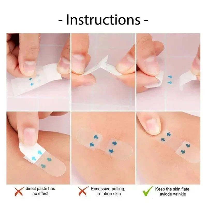 40/80pcs Lifting Face Stickers Invisible Transparent Thin Face Patche Lift Tools V-Shape Face Wrinkle Sagging Skin Adhesive Tape