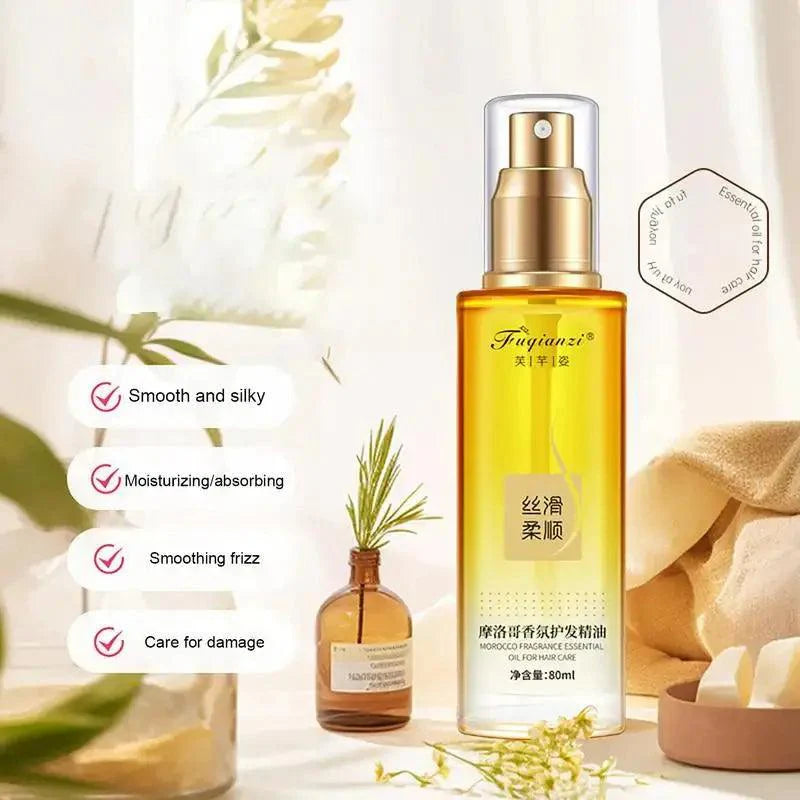 80ml Morocco Argan Hair Oil Hair Serum Smoothing Soft Repair Frizz Dry Damaged Scalp Treatments Hair Care Hair Conditioner Oil BEAUTIRON