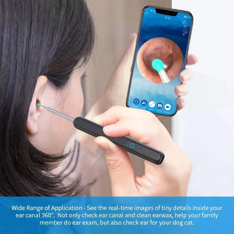 NATFIRE NE3 Ear Cleaner High Precision Ear Wax Removal Tool with Camera LED Light Wireless Otoscope Smart Ear Cleaning Kit - BEAUTIRON