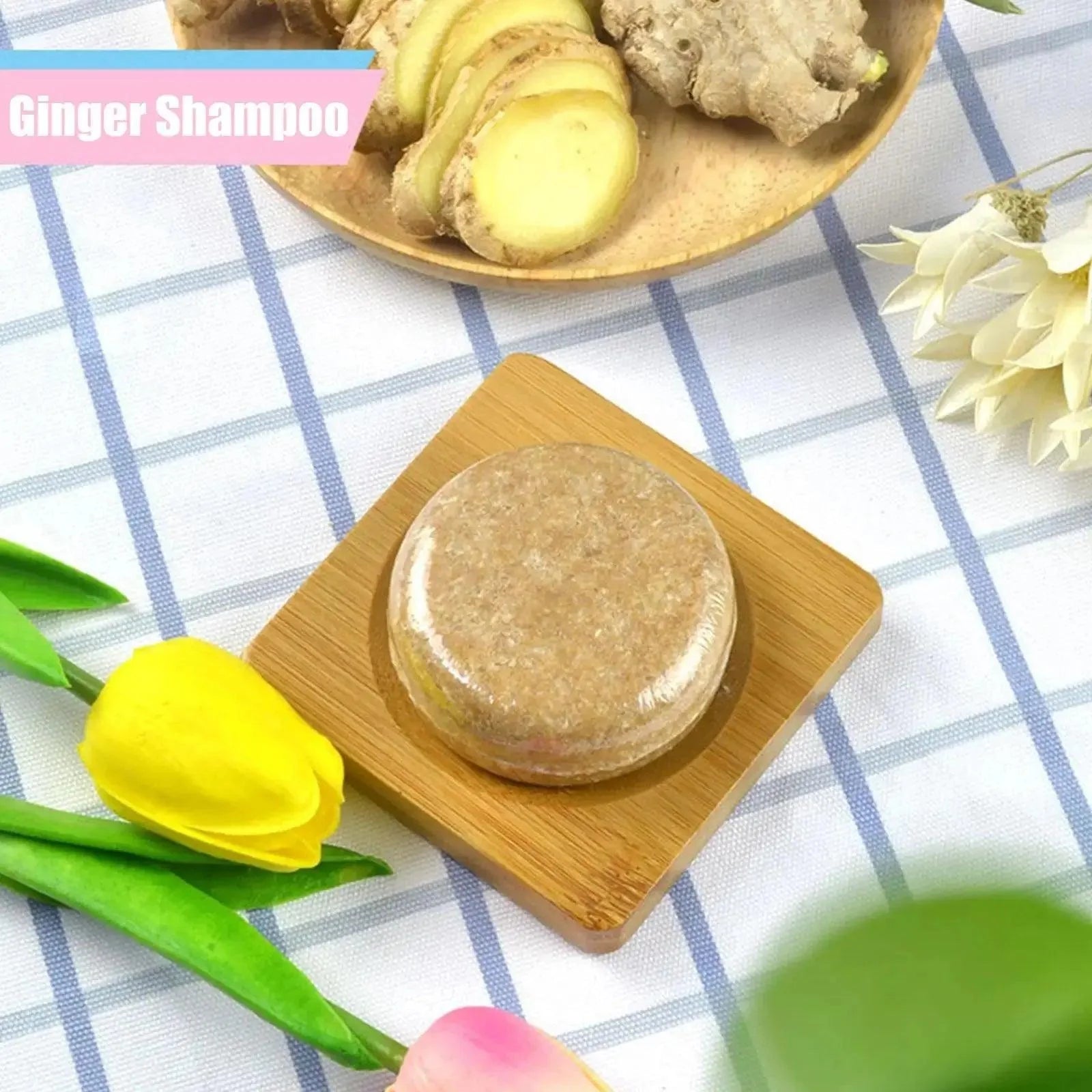 Ginger Polygonum Soap Shampoo Soap Cold Processed Soap Hair Shampoo Bar Pure Plant Hair Shampoos Hair Care - BEAUTIRON