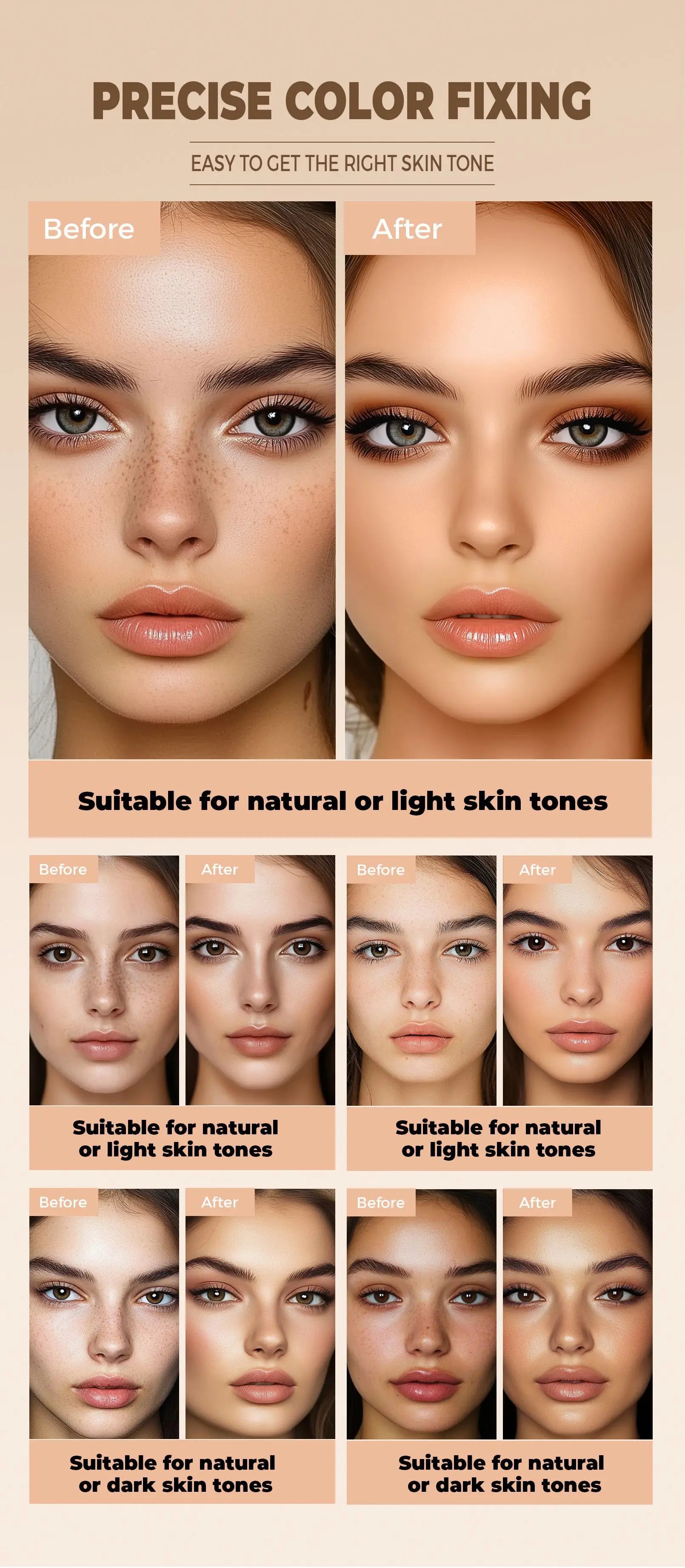 QIC Concealer Cover Freckles Dark Circles Acne Scars Quick-dry Waterproof Longlasting Acne Concealer Flawless Foundation Makeup