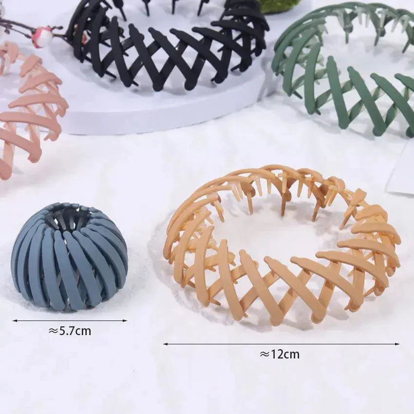 1PC Korean Style Hair Claw Clips Horsetail Buckle Hair Clips For Women Bird Nest Expanding Hair Accessories Matte Hairpins Bun - BEAUTIRON
