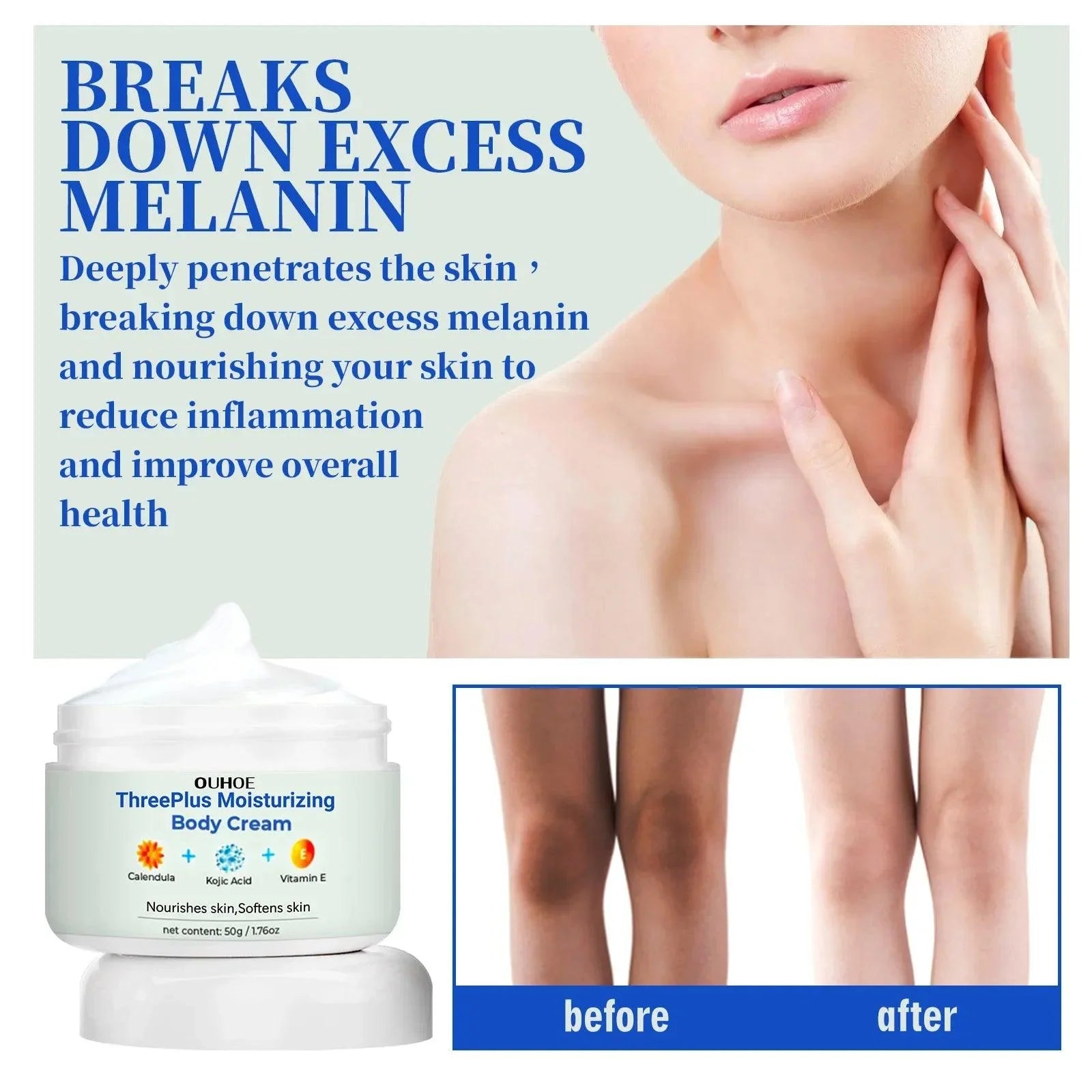 Brightening Body Cream Private Parts Underarm Bleaching Ankles Elbow Butt Remove Melanin Moisturize Inner Thigh Whitening Cream