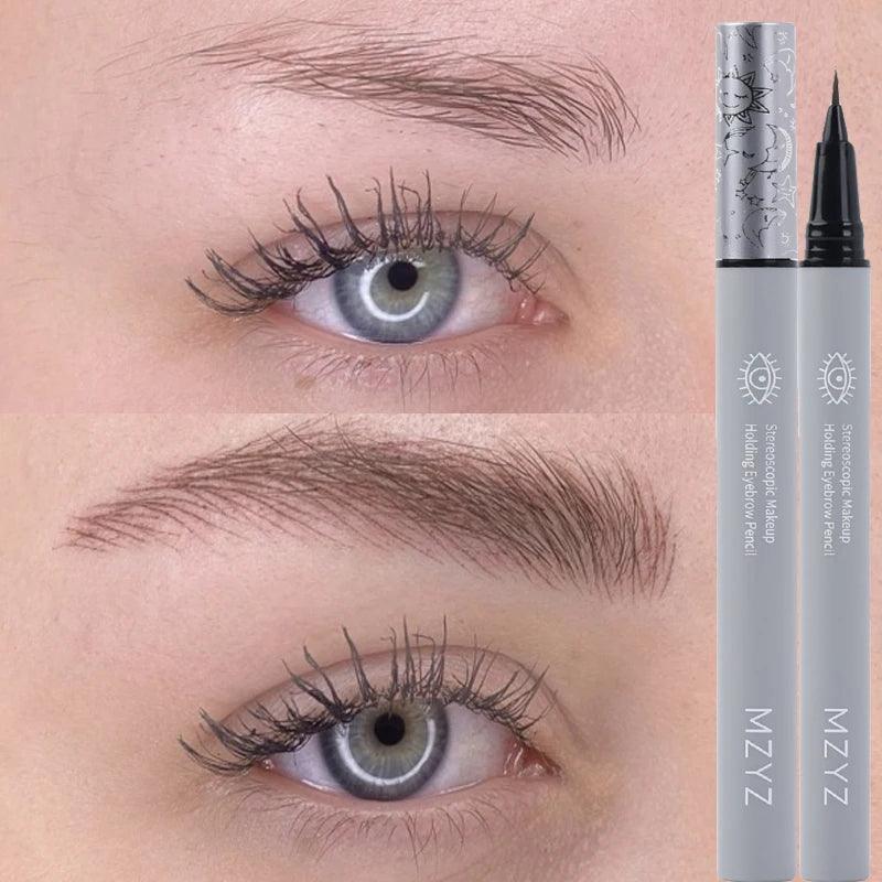 Lasting Liquid Eyebrow Pencil 0.01mm Ultra-fine Outline Lying Silkworm Eyeliner Waterproof Non-smudge Smooth Eyebrow Tattoo Pen