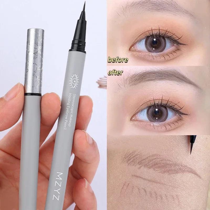 Lasting Liquid Eyebrow Pencil 0.01mm Ultra-fine Outline Lying Silkworm Eyeliner Waterproof Non-smudge Smooth Eyebrow Tattoo Pen