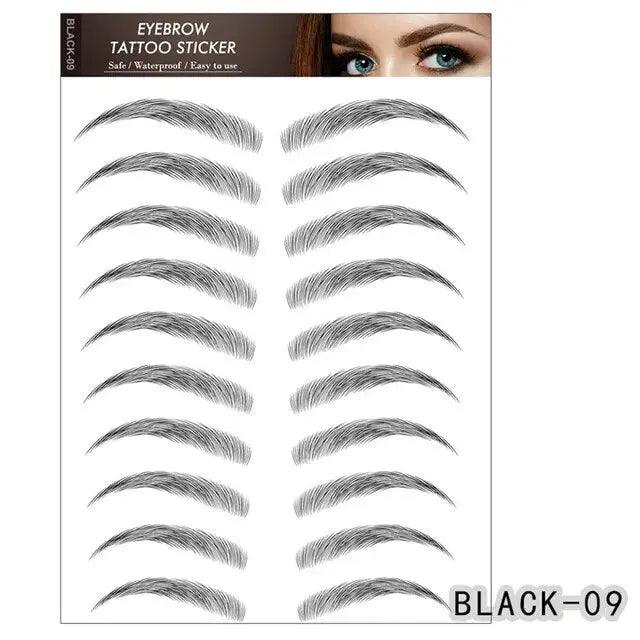 Long-Lasting Brow Enhancement with Waterproof Stickers