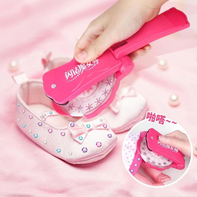 Girl's Beautiful DIY Set Hair Sticker Tool Kids Toys for Beauty Girls Gift