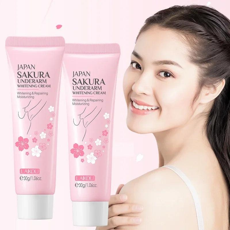 Laikou Sakura Underarm Cream Knee Buttocks Dark Skin  Improve Melanin Pigmentation Korean Skin Care Produ 30g