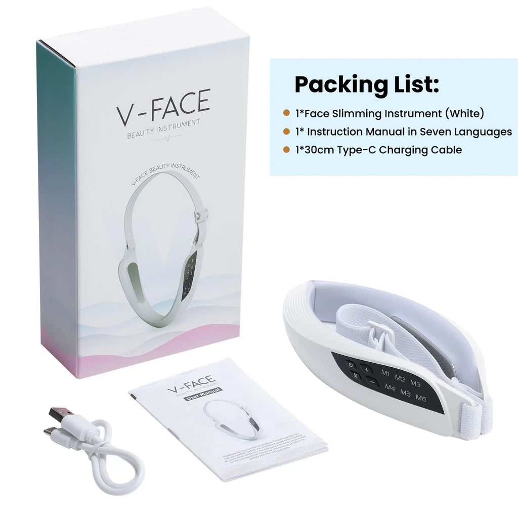 EMS Face Lifting Massager – Anti-Wrinkle V-Face Slimming Device with LED Therapy for Double Chin and Facial Contouring