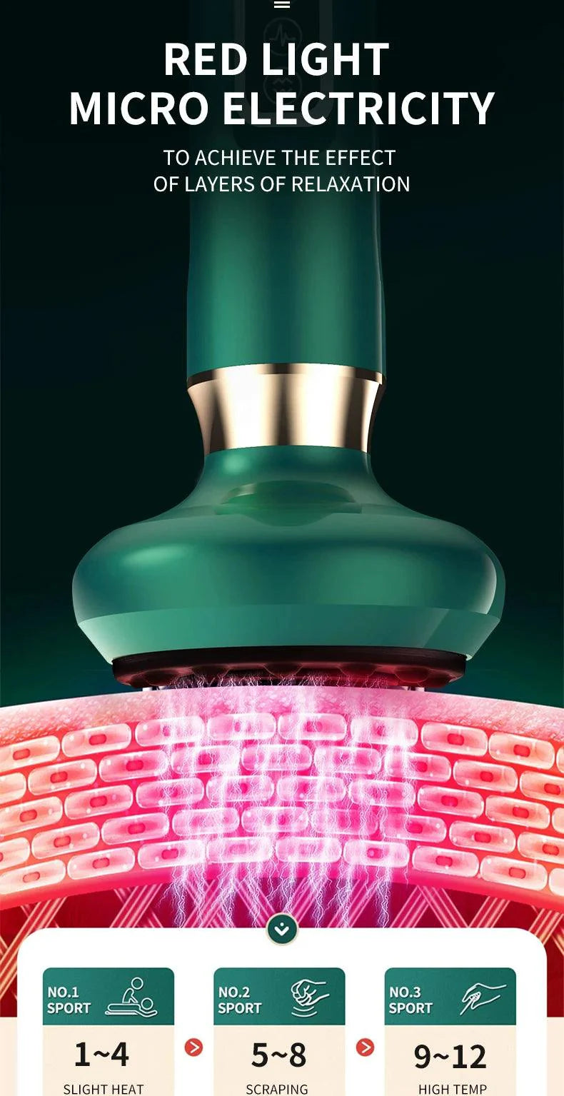 Electric Cupping Massager Vacuum Suction Cup GuaSha Anti Cellulite Beauty Health Scraping Infrared Heat Slimming Massage Therapy