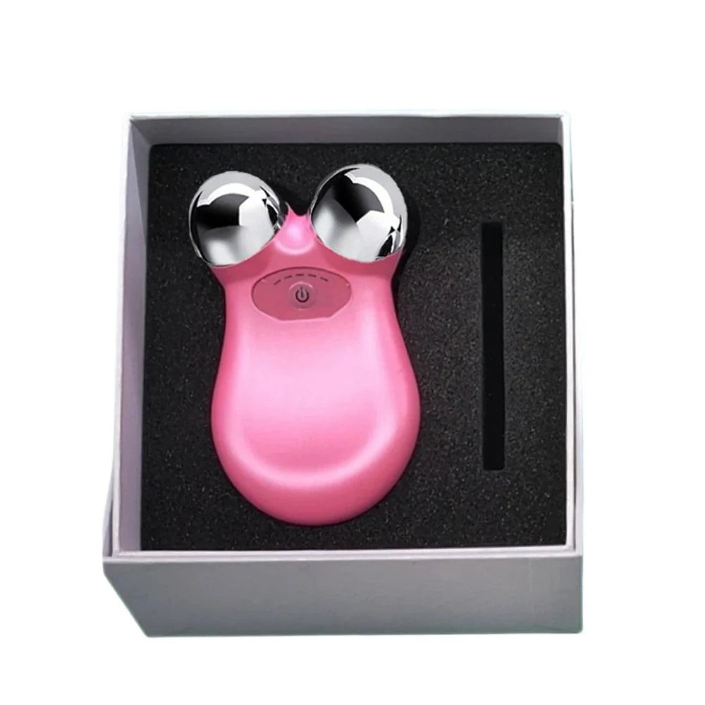 Microcurrent Facial Massager Roller Anti Wrinkles EMS Face Lift Skin Tightening Machine Face Firming Slimming Skin Care Tools