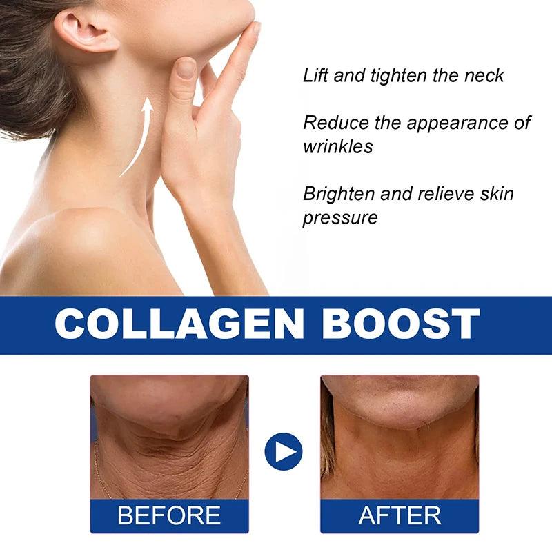 EELHOE Collagen Neck Cream Lifting Firming Anti-aging Efficient Reducing Fine Line Moisturizing Whitening Skincare 20g 2024