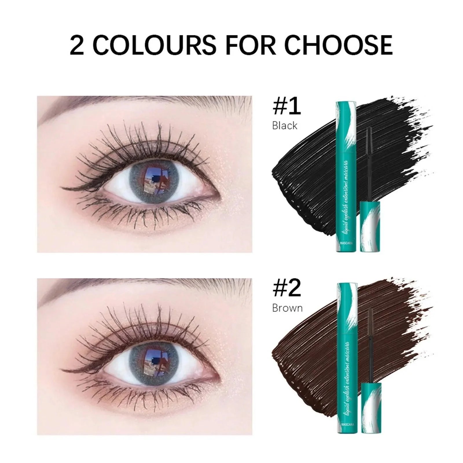 Mascara Waterproof And Sweat-Proof Curling And Lengthening Without Smudging Green Tube Mascara