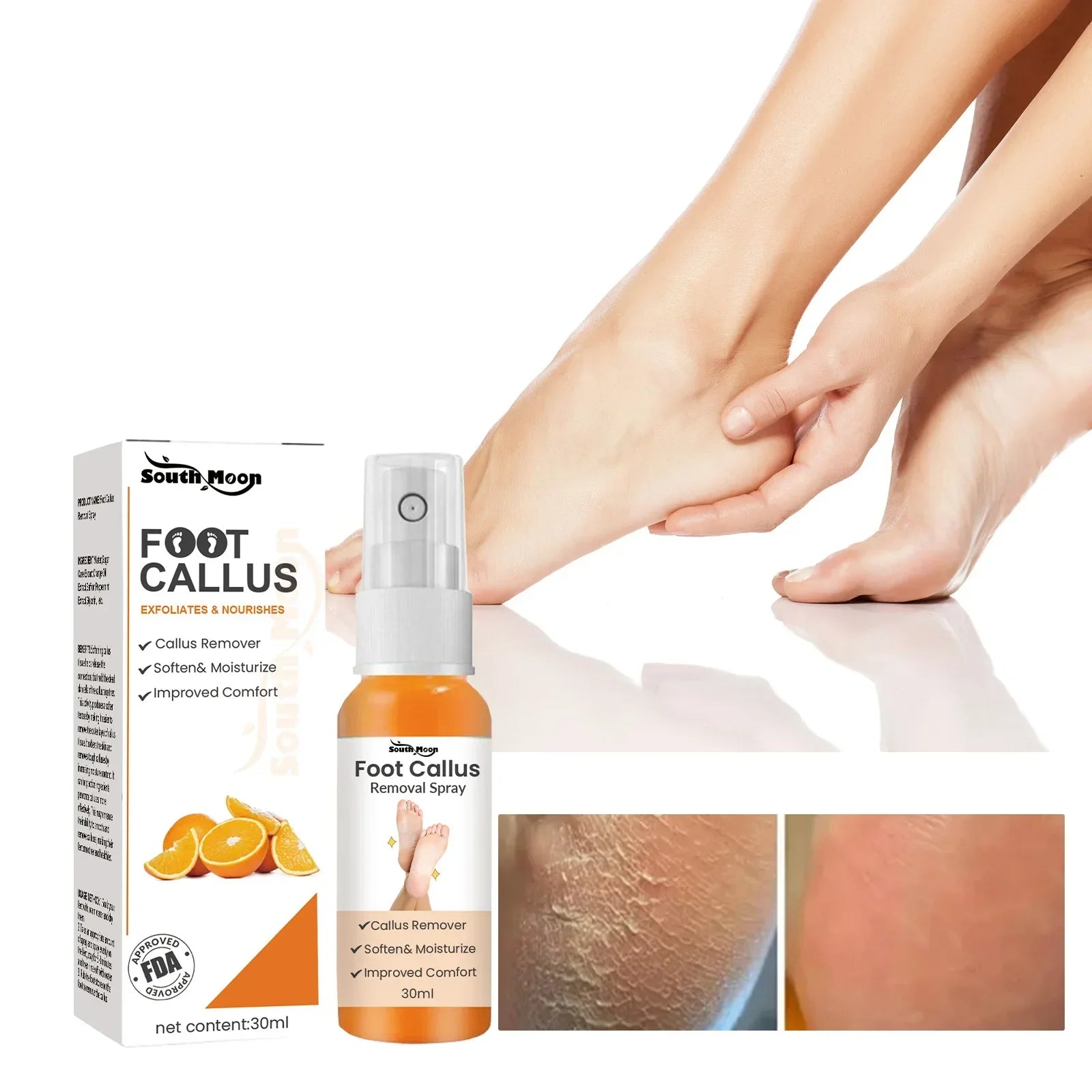 30ml Skin Remover Heel Dry Cracked Blister Repairing Pedicure Exfoliating Nourishing Foot Care Foot Peeling Spray Callus Dead