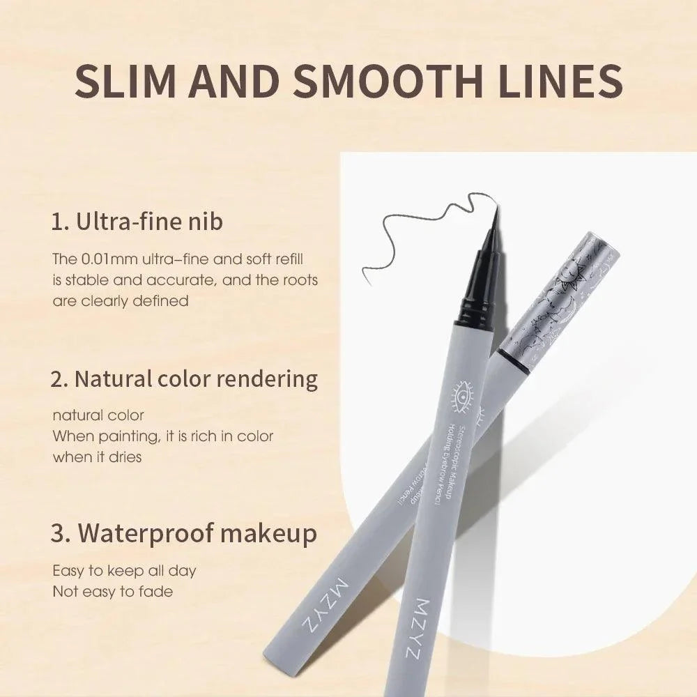 Lasting Liquid Eyebrow Pencil 0.01mm Ultra-fine Outline Lying Silkworm Eyeliner Waterproof Non-smudge Smooth Eyebrow Tattoo Pen
