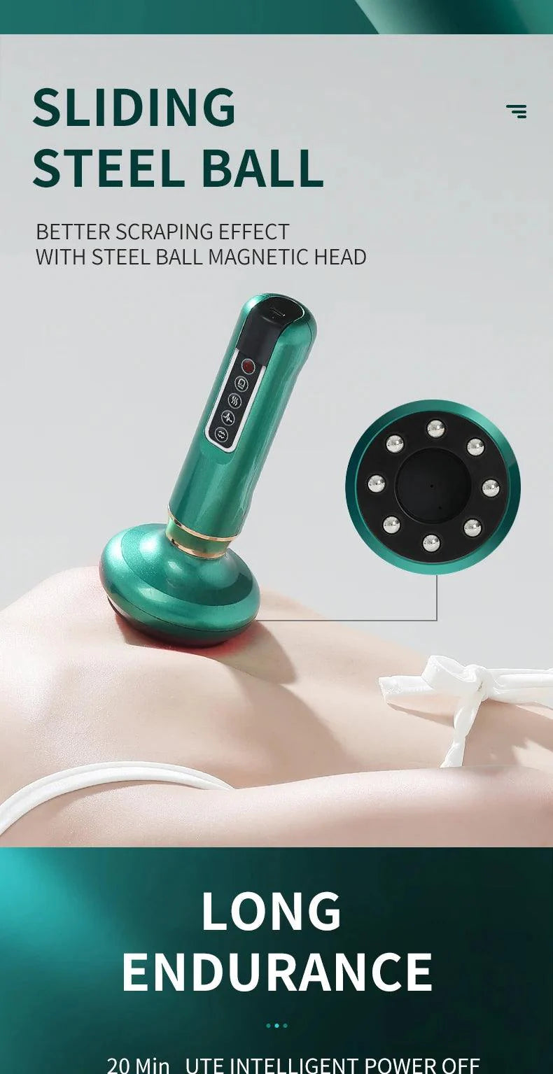Electric Cupping Massager Vacuum Suction Cup GuaSha Anti Cellulite Beauty Health Scraping Infrared Heat Slimming Massage Therapy