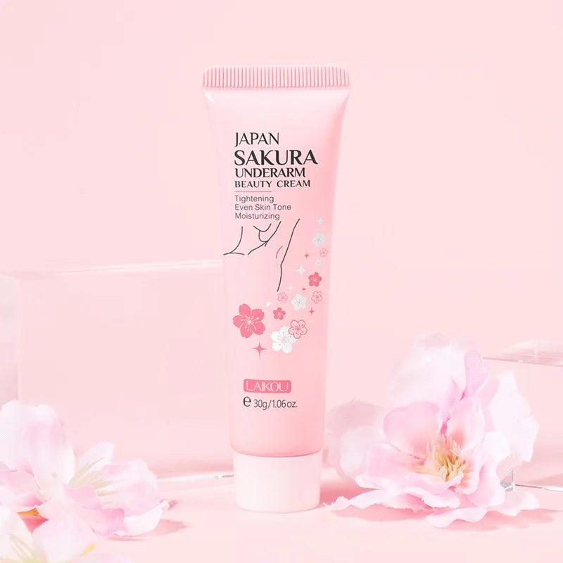Laikou Sakura Underarm Cream Knee Buttocks Dark Skin  Improve Melanin Pigmentation Korean Skin Care Produ 30g