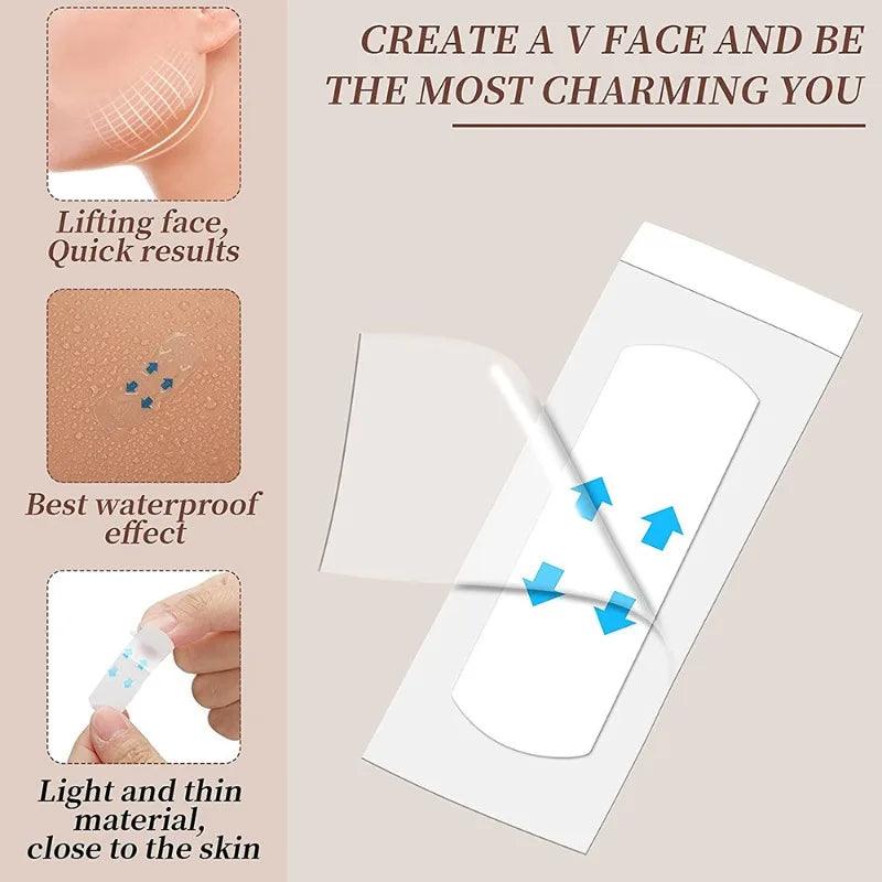 40/80pcs Lifting Face Stickers Invisible Transparent Thin Face Patche Lift Tools V-Shape Face Wrinkle Sagging Skin Adhesive Tape
