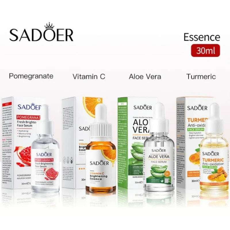 30ml SADOER Vitamin C Niacinamide Hyaluronic Acid Turmeric Face Serum Essence Moisturizing Hydrating Fade Fine Lines Skin Care