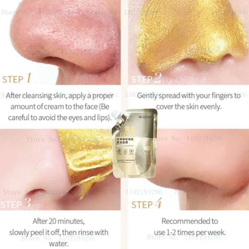 Retinol Snake Venom Gold Mask: Anti-Aging & Oil Control - BEAUTIRON