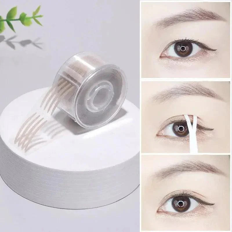 600pcs Eye Lift Strips Double Eyelid Tape Clear Gray Eyelid Stripe Big Eyes Invisible Double Fold Eyelid Sticker Makeup Tool - BEAUTIRON