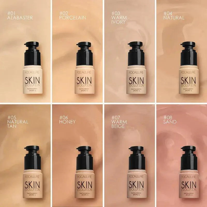 FOCALLURE Waterproof Matte Face Liquid Foundation Full Coverage Concealer Whitening Face Makeup Base Cream Cosmetics for Women - BEAUTIRON