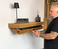 Hidden Storage Shelf: Stylish Display with Secret Storage!