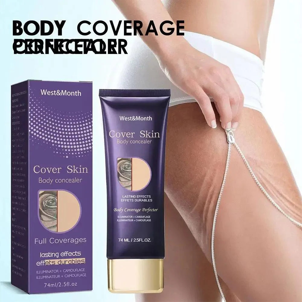 Natural Tattoo Concealer 74ml Full Coverage Tattoo Dark Circles Hide Blemishes Acne Scars Correct Pigment Waterproof Lasting