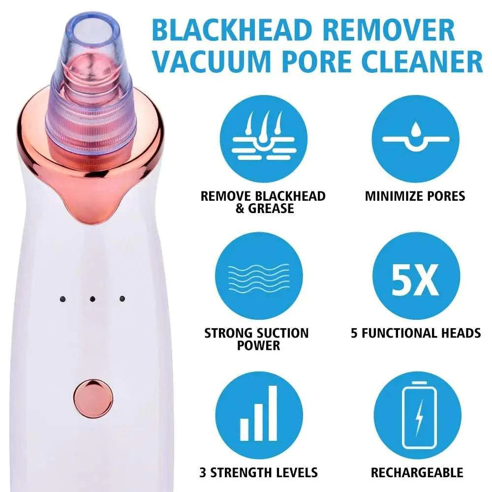 Blackhead Remover Skin Care Face Clean Pore Vacuum Acne Pimple Removal Suction Facial Diamond Dermabrasion Tool Care - BEAUTIRON