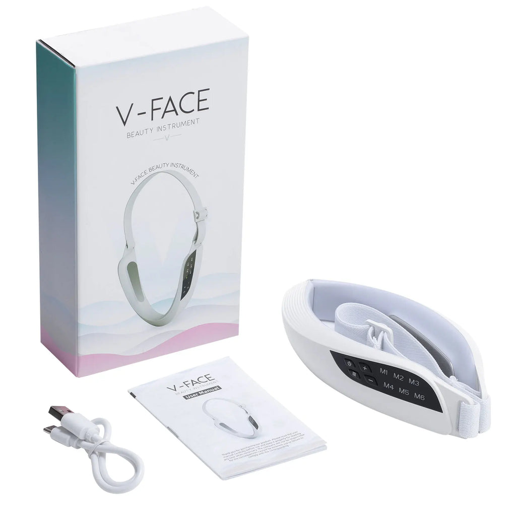 EMS Face Lifting Massager – Anti-Wrinkle V-Face Slimming Device with LED Therapy for Double Chin and Facial Contouring
