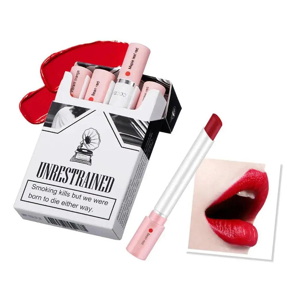 Unveil Your Beauty: Creative Cigarette Lipstick Set - 4 Color Matte Lip Gloss for Long-Lasting Glamour - BEAUTIRON