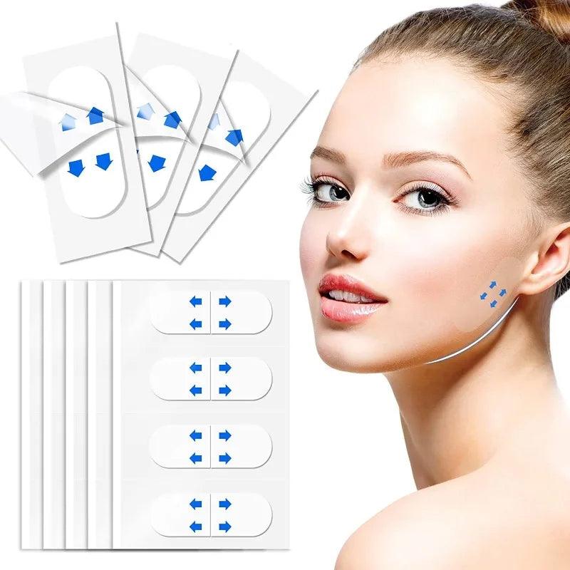 40/80pcs Lifting Face Stickers Invisible Transparent Thin Face Patche Lift Tools V-Shape Face Wrinkle Sagging Skin Adhesive Tape