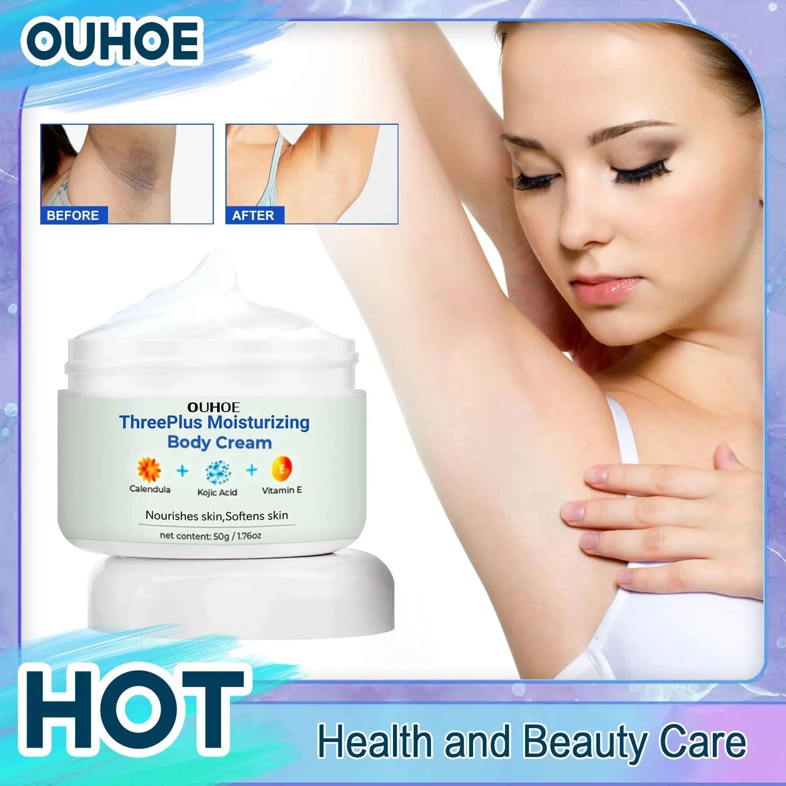 Brightening Body Cream Private Parts Underarm Bleaching Ankles Elbow Butt Remove Melanin Moisturize Inner Thigh Whitening Cream