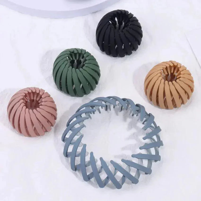 1PC Korean Style Hair Claw Clips Horsetail Buckle Hair Clips For Women Bird Nest Expanding Hair Accessories Matte Hairpins Bun - BEAUTIRON