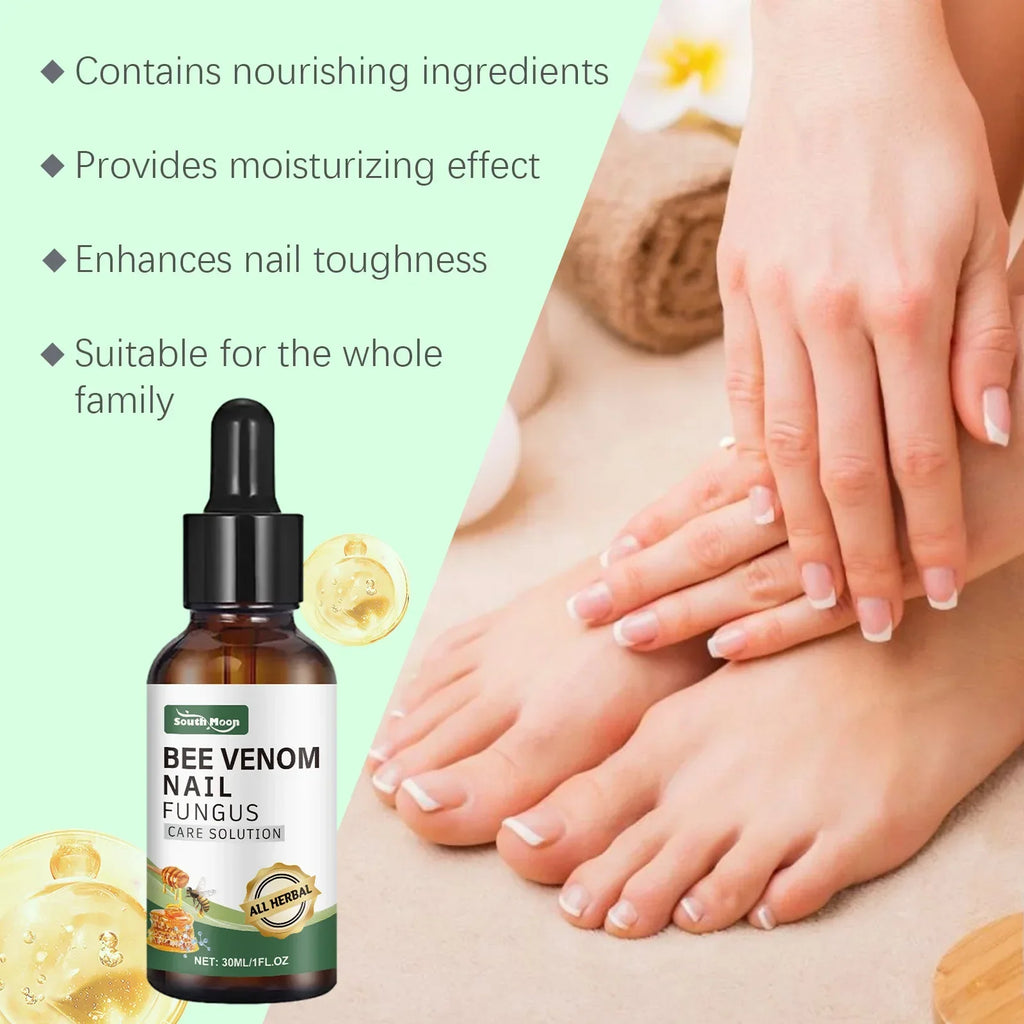 Bee Venom Nail Fungus Care Solution Nail Repair Liquid Soft Nails Thick Nail Cleansing Care Nourishing Cares Nails Week