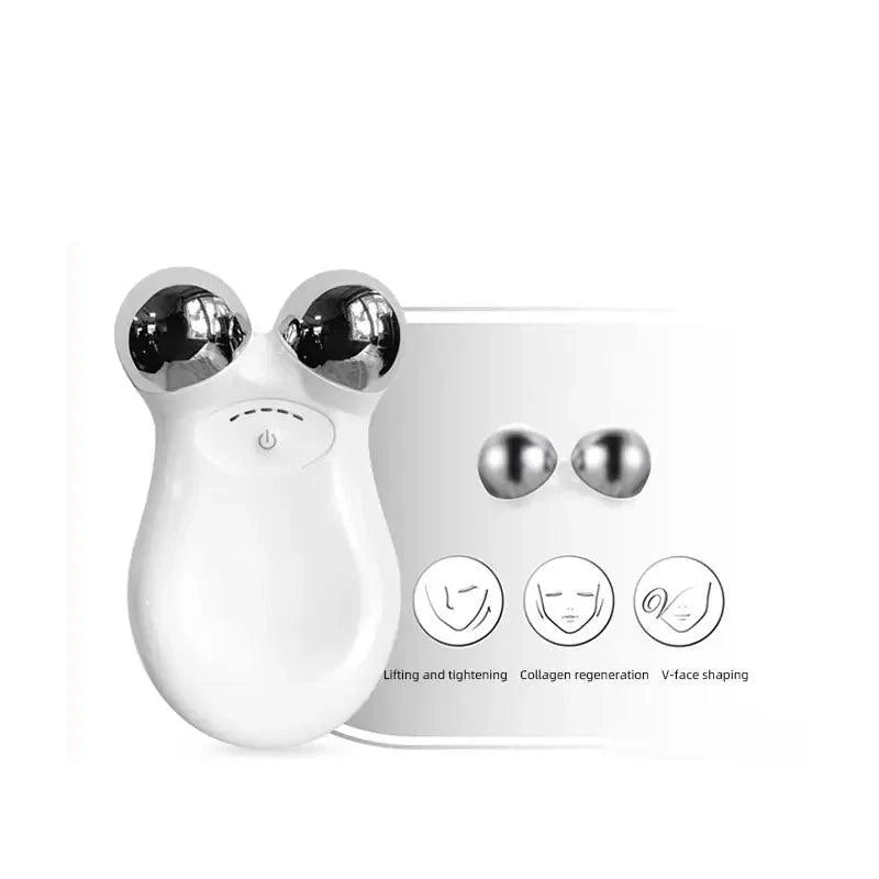 Microcurrent Facial Massager Roller Anti Wrinkles EMS Face Lift Skin Tightening Machine Face Firming Slimming Skin Care Tools