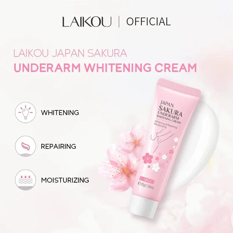 Laikou Sakura Underarm Cream Knee Buttocks Dark Skin  Improve Melanin Pigmentation Korean Skin Care Produ 30g