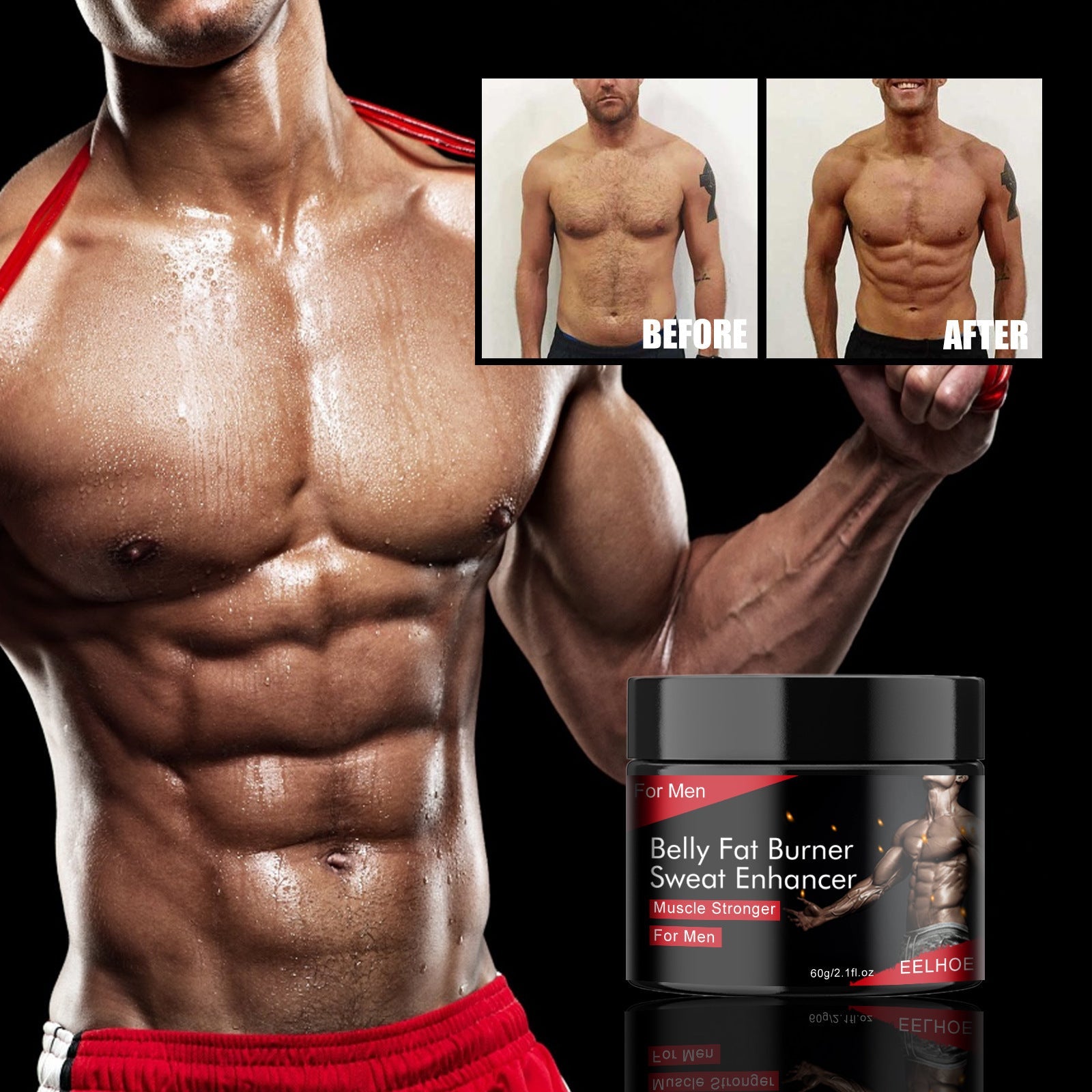 Strengthen Muscle Body Sculpting Sports Sweat Line Massage Cream