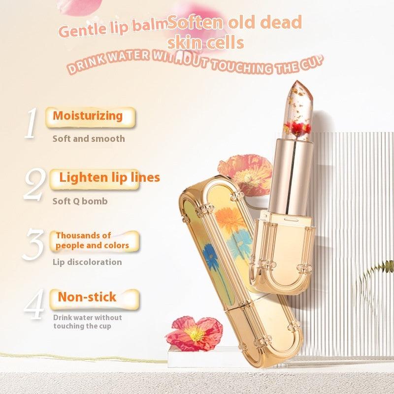 Women's Jelly Warm Flower Square Tube Lipstick Zera