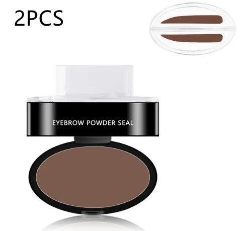Eyebrow Powder Stamp Tint Stencil Kit Cosmetics Professional Makeup Waterproof Eye Brow Stamp Lift Eyebrow Enhancers Stencil Kit - Zera
