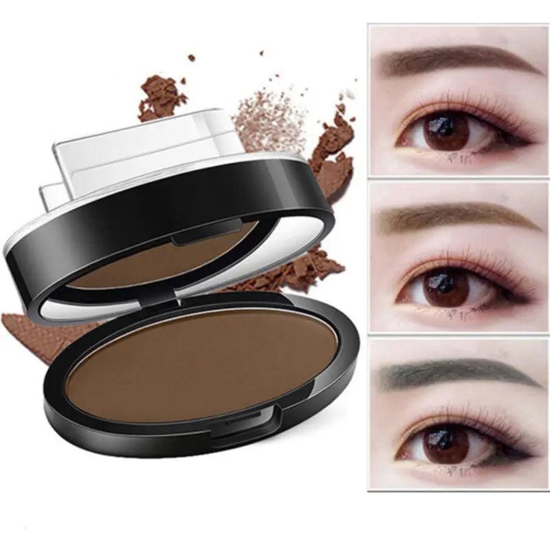 Eyebrow Powder Stamp Tint Stencil Kit Cosmetics Professional Makeup Waterproof Eye Brow Stamp Lift Eyebrow Enhancers Stencil Kit - Zera