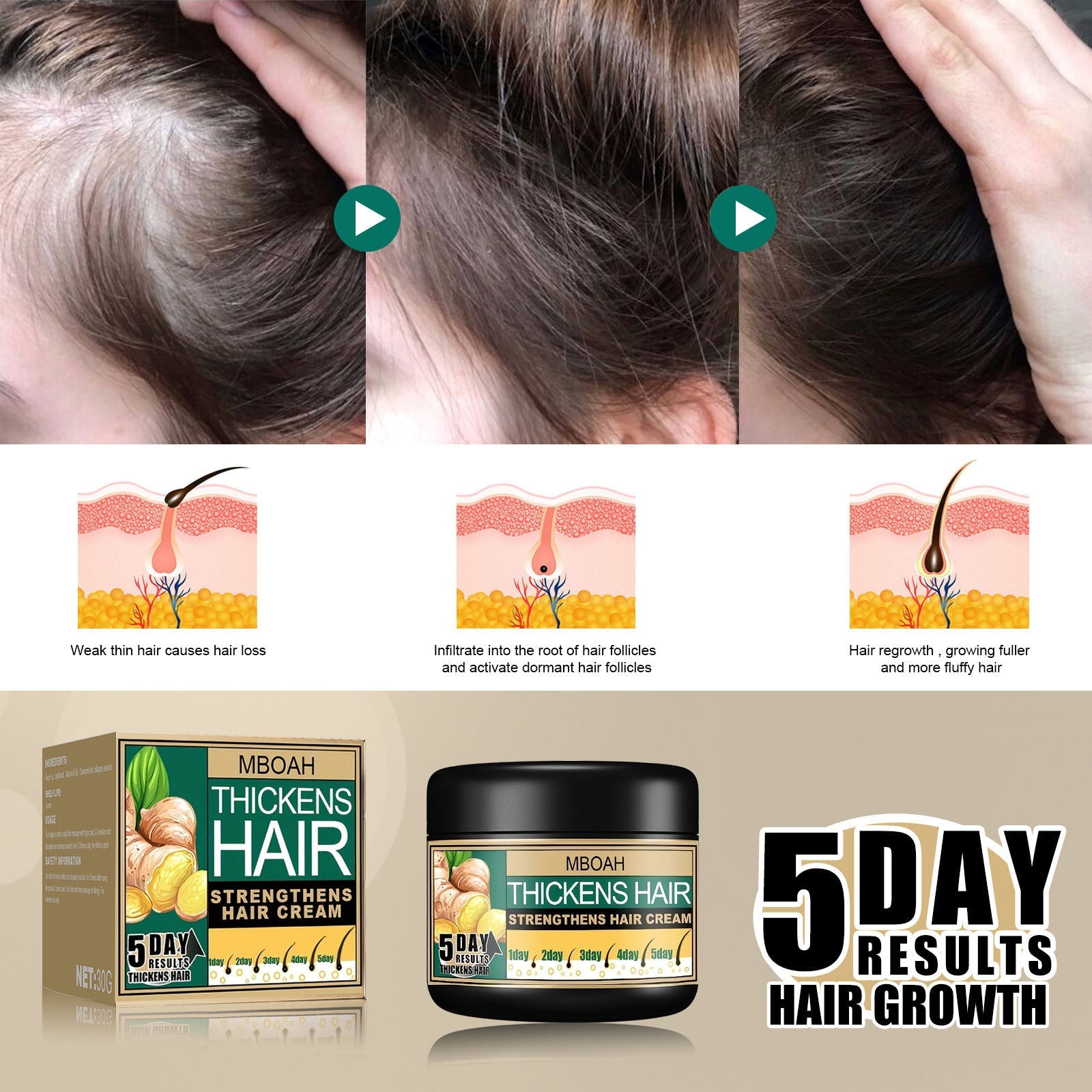 Ginger Dense Pomade Promotes Growth And Moisturizing