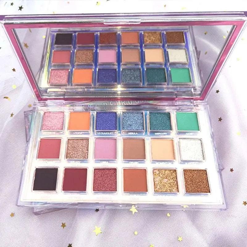 Glamorous Slate Blue Eye Shadow Palette - Waterproof Formula